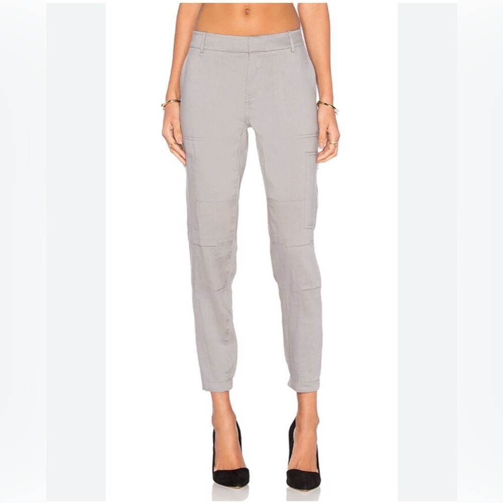Vince Grey Linen Cargo Pants - Picture 5 of 5